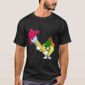 Apfel als Maler mit Pinsel T-Shirt (Vorderseite)