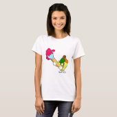 Apfel als Maler mit Pinsel T-Shirt (Vorne ganz)