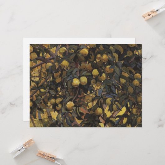 Äpfel an den Zweigen der Bäume (von Serebriakova) Karte (Vorderseite/Rückseite Beispiel)