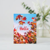 Apfel (anpassbarer Text) Postkarte (Stehend Vorderseite)