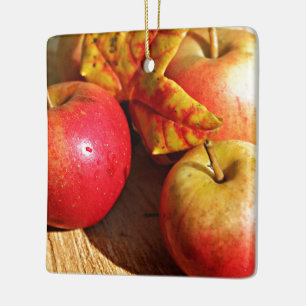 Apfel Äpfel Obst Nahrung Rebe anpassen personalisi Keramikornament