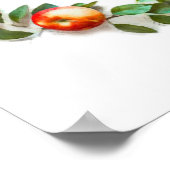 Apfel-Apfel, Rot-Grün-Bauerndekor Poster (Ecke)