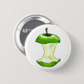 Apfel Apfelgehäuse Apfelbutzen apple core Button (Vorne & Hinten)