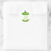 Apfel Apfelgehäuse Apfelbutzen apple core Runder Aufkleber (Tasche)