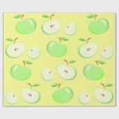 Äpfel Apfelmuster Vektor grün Geschenkpapier (Flach)