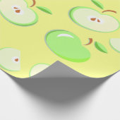 Äpfel Apfelmuster Vektor grün Geschenkpapier (Ecke)