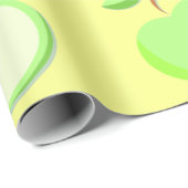 Äpfel Apfelmuster Vektor grün Geschenkpapier (Rolleneckpunkt)