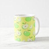 Äpfel Apfelmuster Vektor grün Kaffeetasse (VorderseiteRechts)