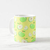 Äpfel Apfelmuster Vektor grün Kaffeetasse (Vorderseite Links)