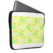 Äpfel Apfelmuster Vektor grün Laptopschutzhülle (Vorne Rechts)