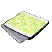 Äpfel Apfelmuster Vektor grün Laptopschutzhülle (Vorne Knopf)