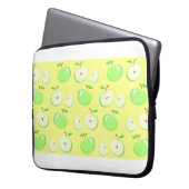 Äpfel Apfelmuster Vektor grün Laptopschutzhülle (Vorderseite Links)