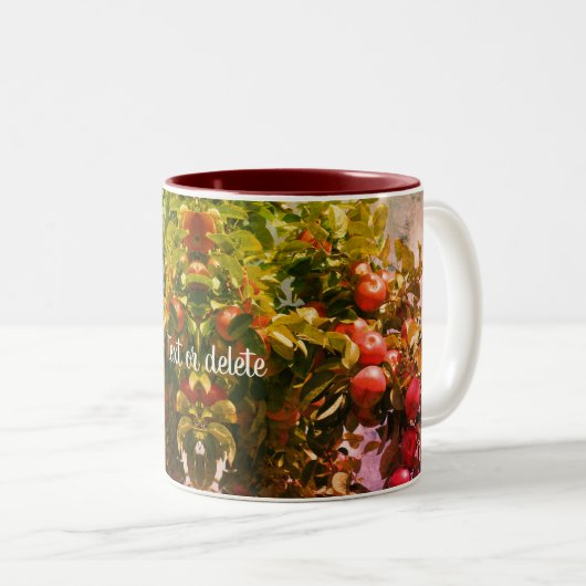 Äpfel auf Baum Art Personalisiert Zweifarbige Tasse (VorderseiteRechts)