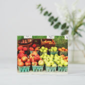 Äpfel auf dem Bauernmarkt Postkarte (Stehend Vorderseite)