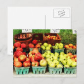 Äpfel auf dem Bauernmarkt Postkarte (Vorne/Hinten)