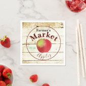 Äpfel auf dem Bauernmarkt Serviette (Beispiel)