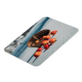 Äpfel auf dem Schnee Magnet (Linke Seite)