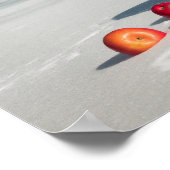 Äpfel auf dem Schnee Poster (Ecke)