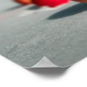 Äpfel auf dem Schnee Poster (Ecke)
