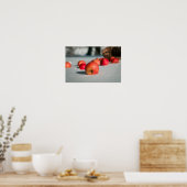 Äpfel auf dem Schnee Poster (Küche)