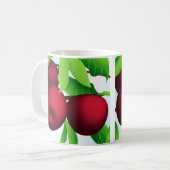 "Äpfel auf einer Zweigniederlassung" Kaffeetasse (Vorderseite Links)