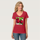 "Äpfel auf einer Zweigniederlassung" T-Shirt (Vorderseite Vollansicht)
