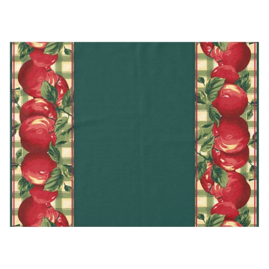 Äpfel auf Gingham Tischdecke (Vorderseite (Horizontal))