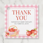 Apfel auf unserem Baby-Duschplatz Geschenkanhänger (Vorderseite)