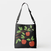 Äpfel auf Zweigen Tragetaschen Mit Langen Trägern (Rückseite)