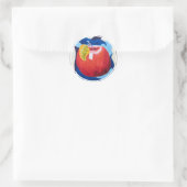 Apfel-Aufkleber 6 Runder Aufkleber (Tasche)