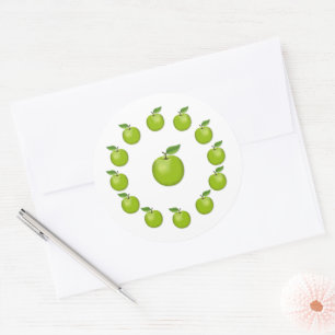 Apfel-Aufkleber Runder Aufkleber