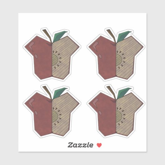 Apfel-Aufkleberbogen Aufkleber (Blatt)