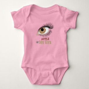 Apfel-Augenbrauen-Kunst Baby Strampler
