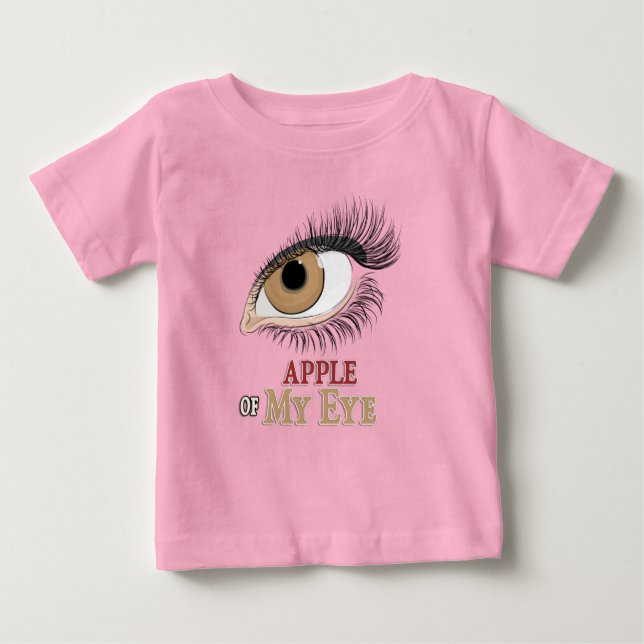 Apfel-Augenbrauen-Kunst Baby T-shirt (Vorderseite)