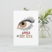 Apfel-Augenbrauen-Kunst Karte (Stehend Vorderseite)