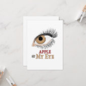 Apfel-Augenbrauen-Kunst Karte (Vorderseite/Rückseite Beispiel)