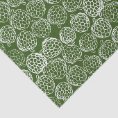 Äpfel aus grünem Zucker, tropische Früchte Seidenpapier (Ausschnitt)