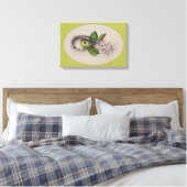 Apfel aus meinem Auge Surreal zeichnend Kunst Grün Leinwanddruck (Insitu (Schlafzimmer))