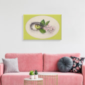 Apfel aus meinem Auge Surreal zeichnend Kunst Grün Leinwanddruck (Insitu (Wohnzimmer))