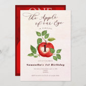 Apfel aus unserem Augenfall ernten Rustikal 1. Geb Einladung (Vorne/Hinten)