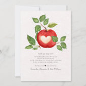 Apfel aus unserem Augenfall ernten rustikale Babyd Dankeskarte (Vorderseite)