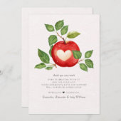 Apfel aus unserem Augenfall ernten rustikale Babyd Dankeskarte (Vorne/Hinten)