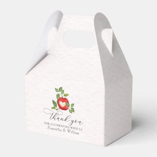 Apfel aus unserem Augenfall ernten rustikale Babyd Geschenkschachtel (Rückseite)