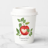 Apfel aus unserem Augenfall ernten rustikale Babyd Pappbecher (Rückseite)