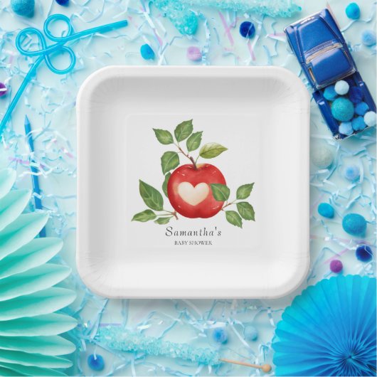 Apfel aus unserem Augenfall ernten rustikale Babyd Pappteller (Party)