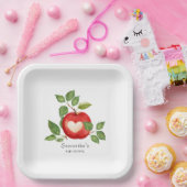 Apfel aus unserem Augenfall ernten rustikale Babyd Pappteller (Party)