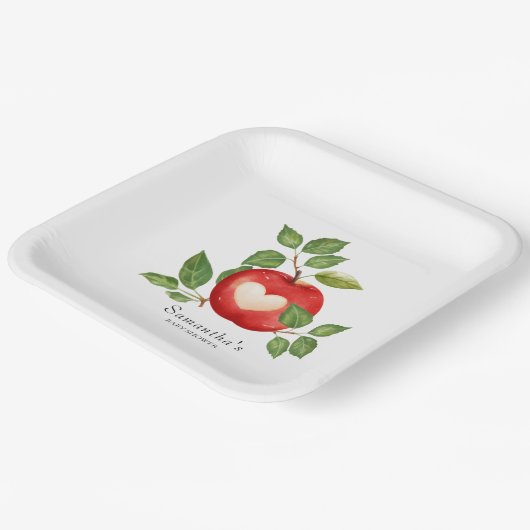 Apfel aus unserem Augenfall ernten rustikale Babyd Pappteller (Gewinkelt)