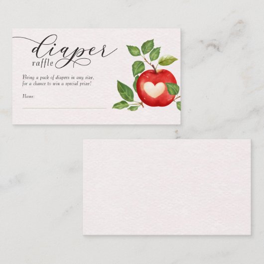 Apfel aus unserem Augenfall Windelwinddusche Begleitkarte (Vorne/Hinten)