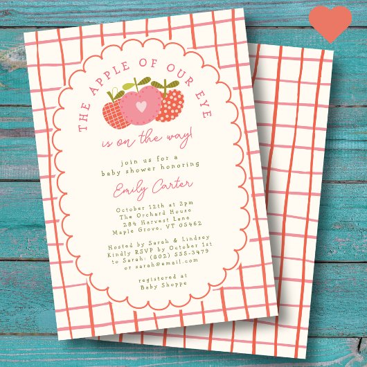 Apfel aus unserem Augenherbst Whimsical Niedlich P Einladung