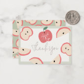 Apfel-Baby-Dusche von meinem Auge Green Boy Danke Mitteilungskarte (Vorderseite/Rückseite Beispiel)